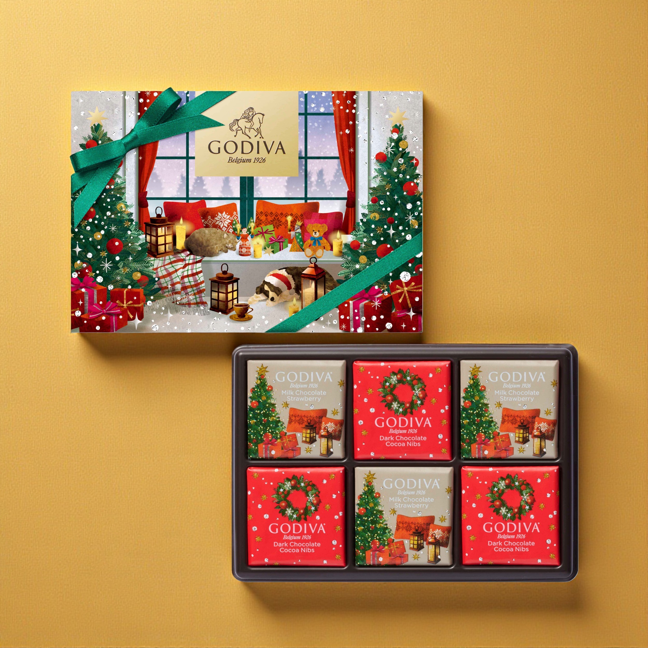 クリスマス限定ボックス付】手袋とクリスマスチョコのセット※メンズor